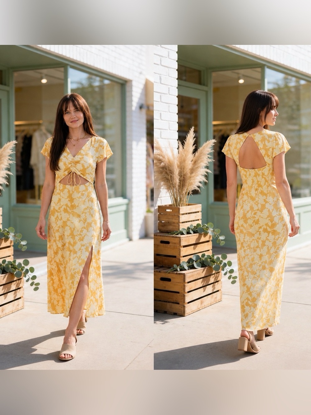 NWOT The Normal Brand Ezra Crepe Cinch Dress Sz S